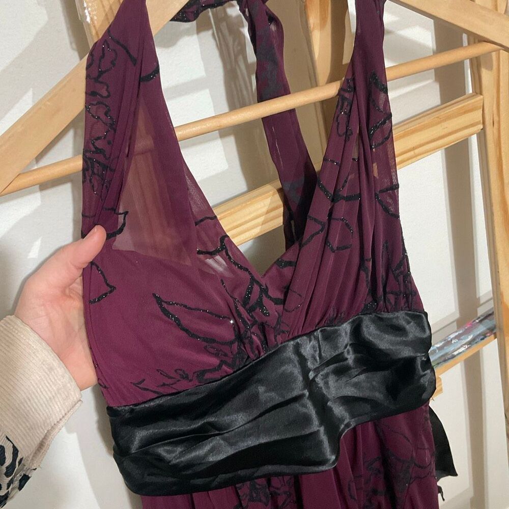 Speechless halter dress, purple/Burgundy,size large - Picture 4 of 14